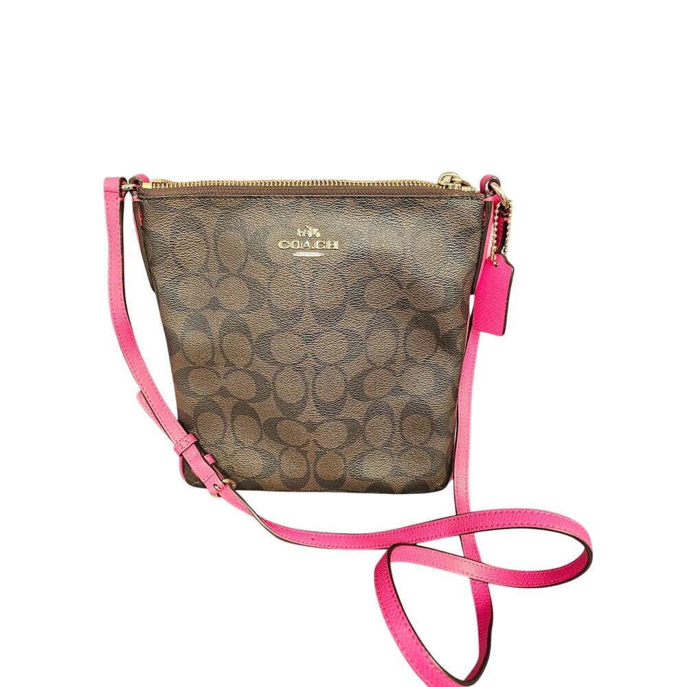 Coach Signature File Crossbody Coated Canvas Shoulder Bag